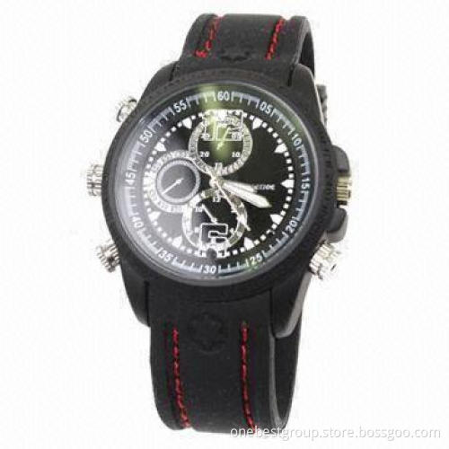 Pin-hole Camera DVR Wristwatch with High-quality Clear Video Recorder/Sound/Photograph/Audio
